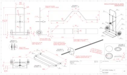 Manufacturing drawings of trolley